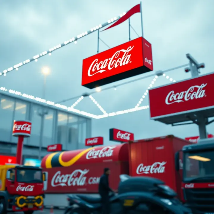 Coca-Cola's Strategic Global Distribution Global distribution network representing Coca-Cola's extensive market reach across continents