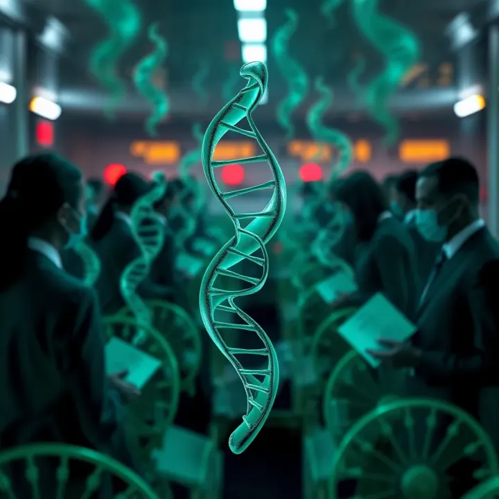 Visual representation of ethical and legal considerations in managing genetic information
