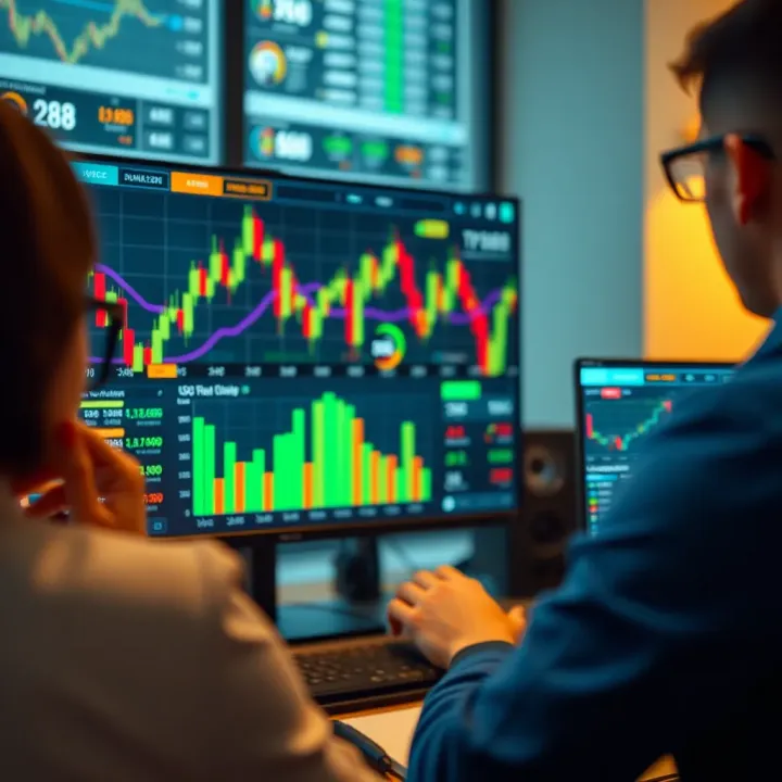 Visualization of trading strategies and market trends using a virtual simulator tool