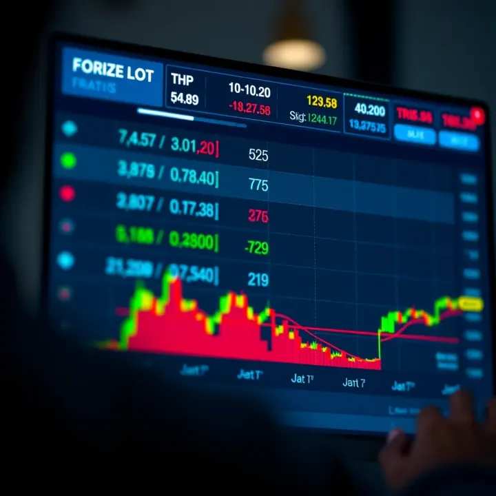 Understanding Lot Size and Pip Value Calculations in Trading Digital screen showing lot size and pip value calculations for forex trading