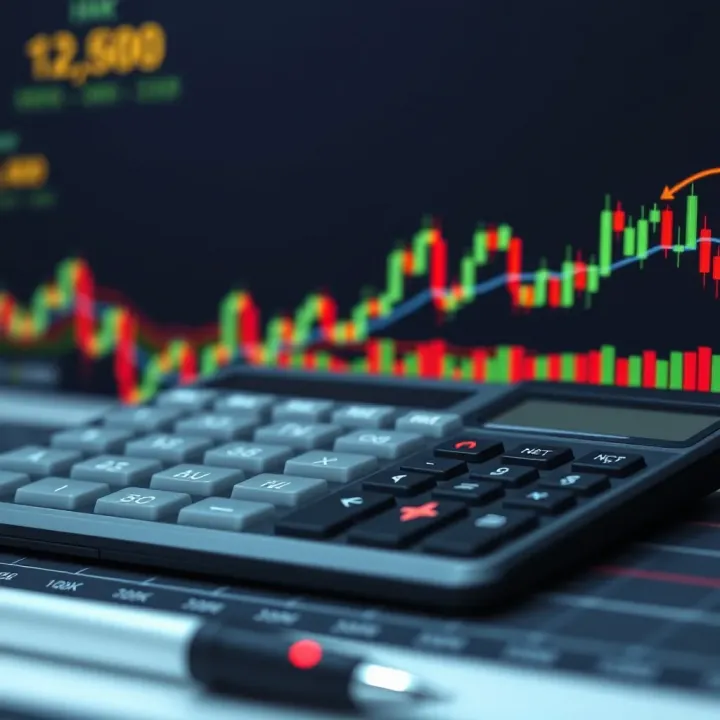 Chart illustrating risk management using pip calculator tools in currency trading