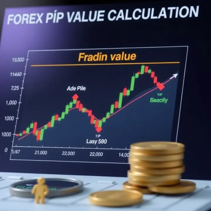 Diagram showing the concept of pip value calculation in Forex trading