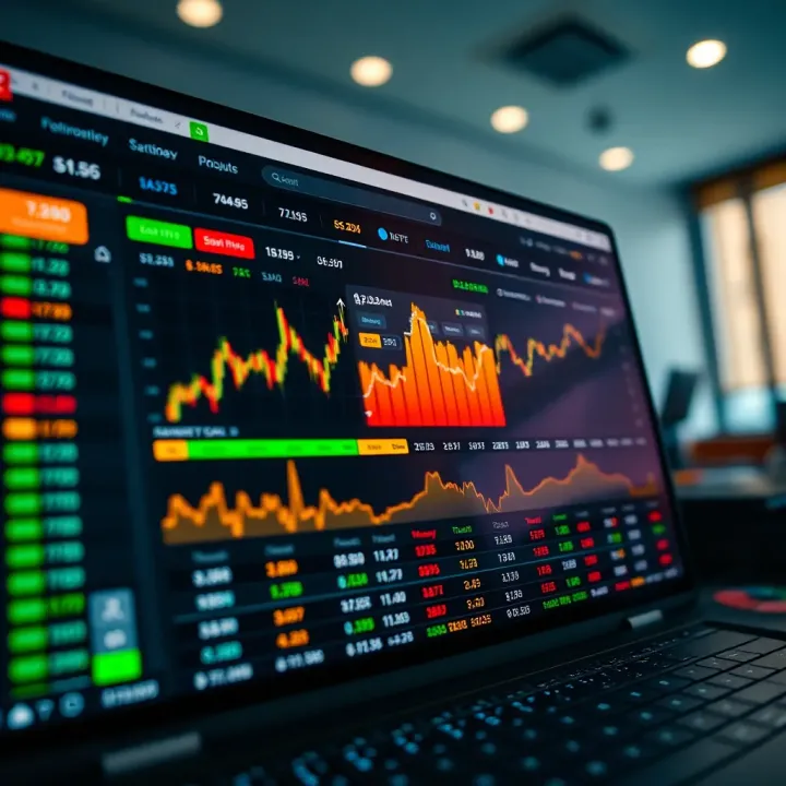 User interface of Darwinex trading platform showing market data and investment options