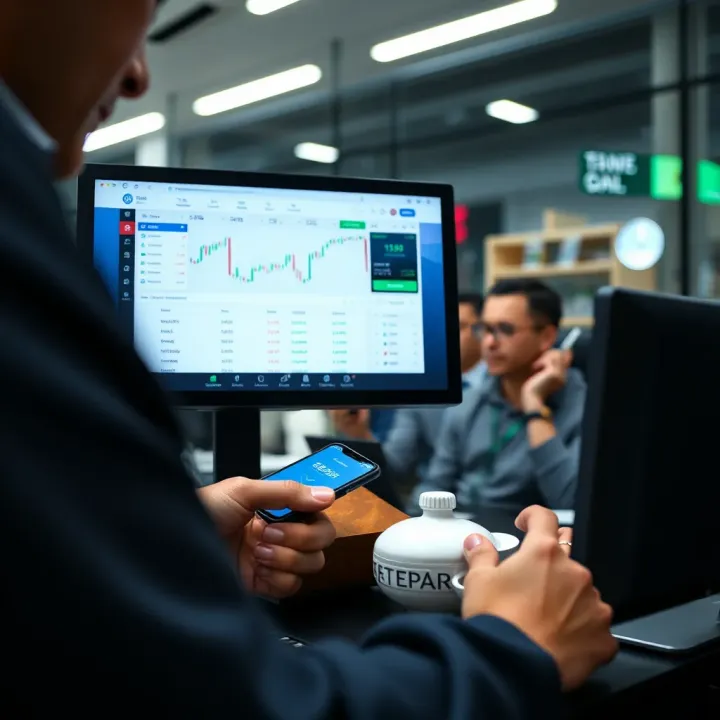 Efficient transaction screen on IQ Option trading platform