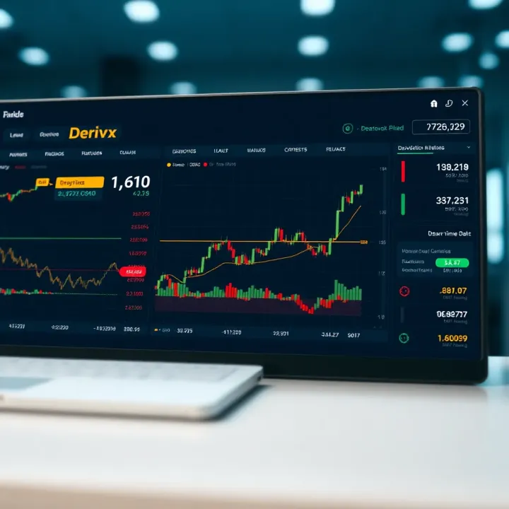Derivx Platform Dashboard Featuring Derivatives Trading in Colombia Interface of Derivx trading platform showing derivatives market options and real-time data