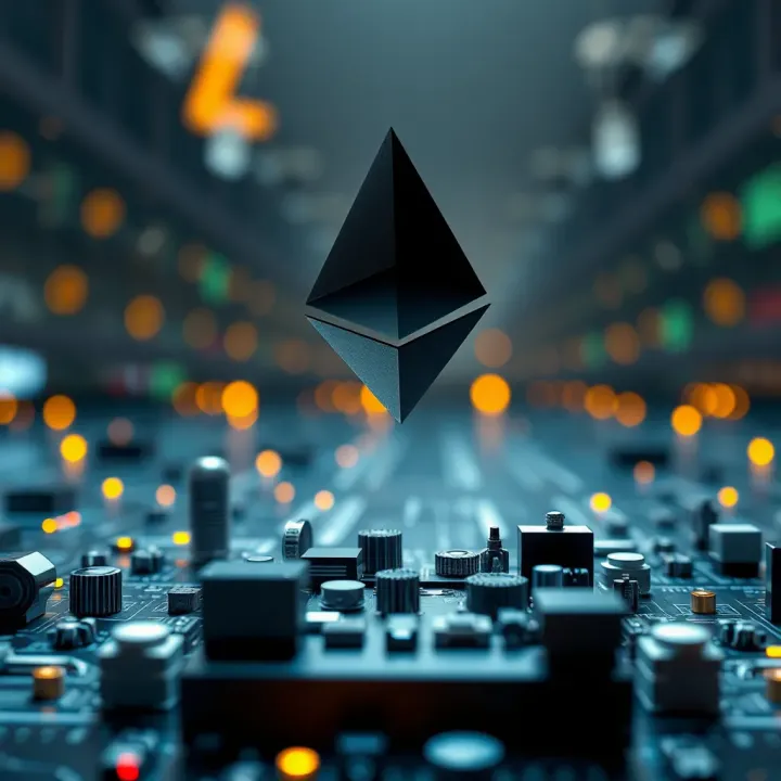 Conceptual illustration of Ethereum blockchain updates impacting various industries