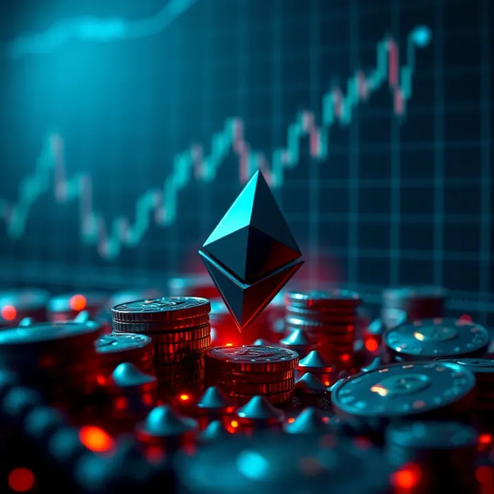 Graph showing Ethereum price trends influenced by market factors