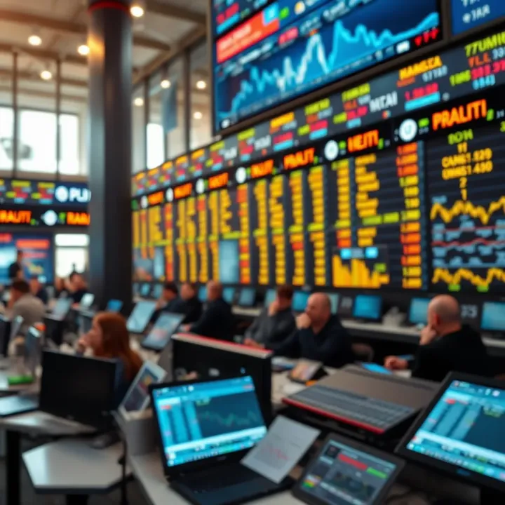Evolution from Trading Pit to Electronic Markets Modern electronic trading platform illustrating the transition from physical pits to digital markets