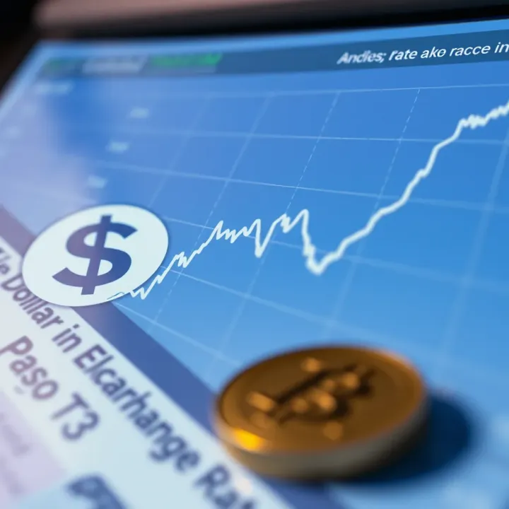 Graph showing fluctuations in US Dollar exchange rate against Colombian Peso over recent months
