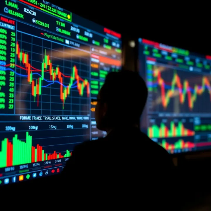 Interactive financial charts illustrating foreign exchange market trends