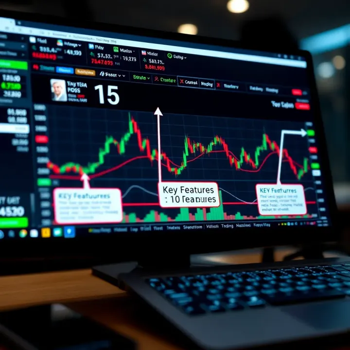 Illustration of a trading platform interface highlighting key features for synthetic indices trading