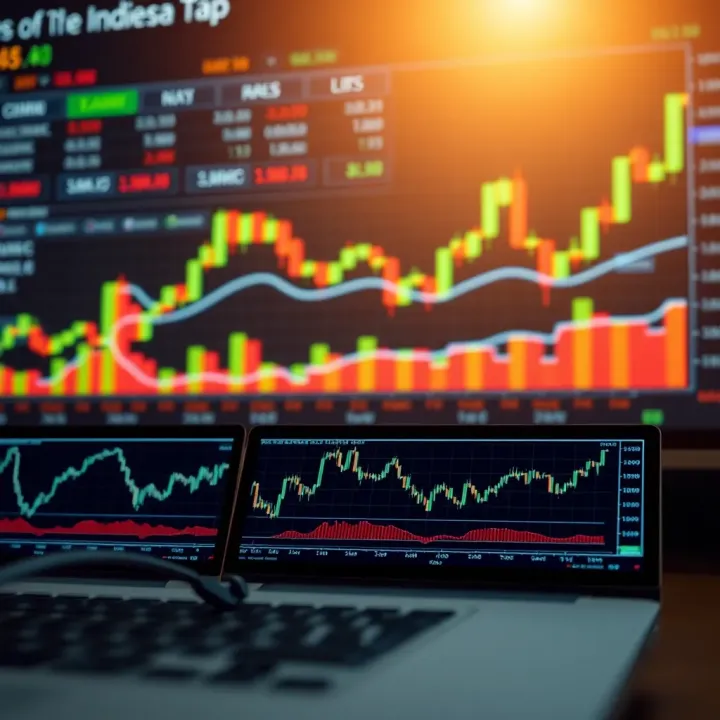 Visual representation of synthetic indices trading with financial charts and digital data