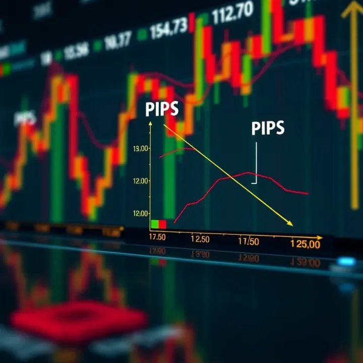 Diagram showing the relationship between pips and lot sizes in forex trading