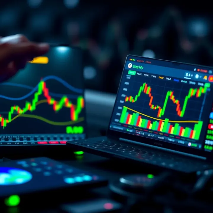 Illustration of digital platforms displaying secure cryptocurrency trading interfaces
