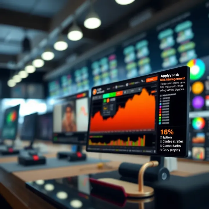 Graphical representation of risk management strategies using IQ Option features