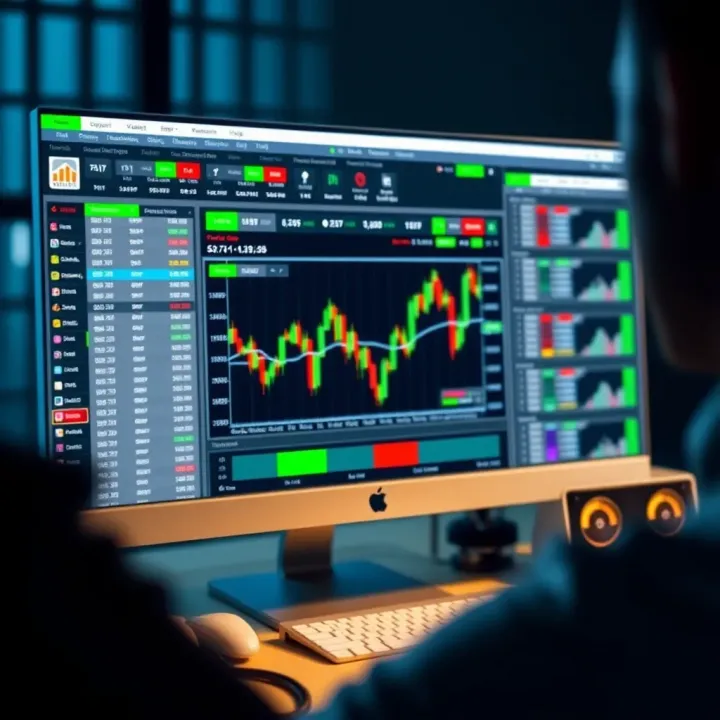 Interface showing Deriv platform with binary options trading charts and controls