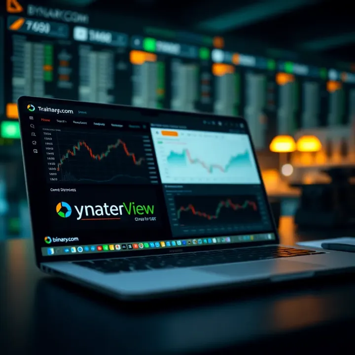 Binary.com dashboard integrated with TradingView tools for enhanced trading experience