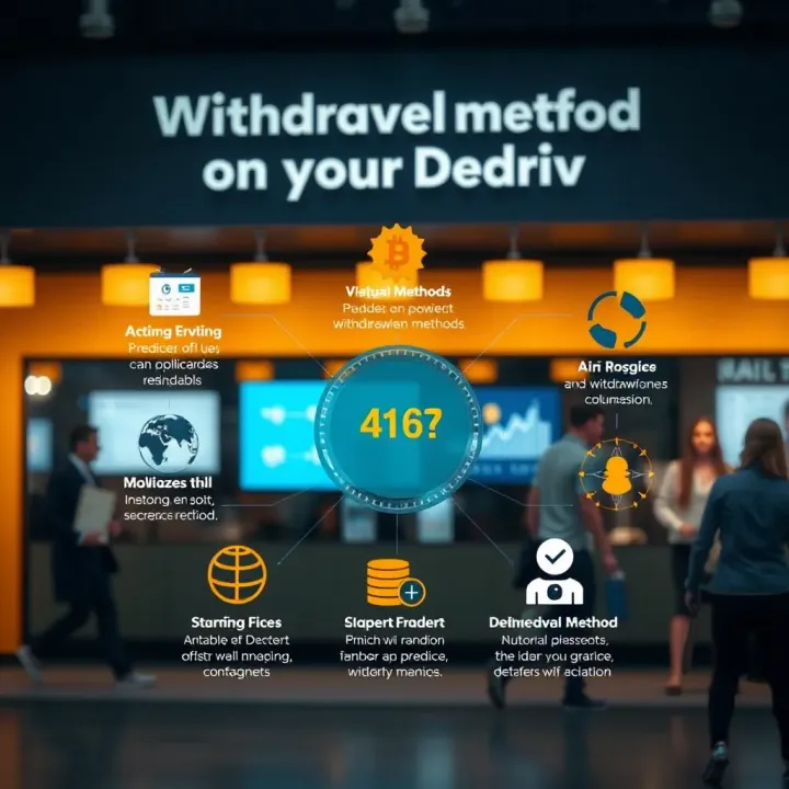 Illustration depicting various withdrawal methods available on Deriv platform