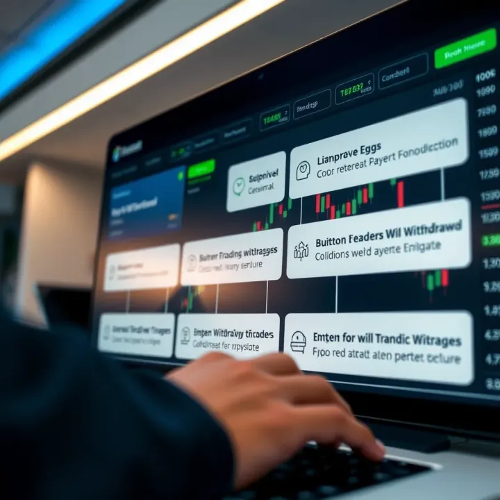 Available Withdrawal Methods on IQ Option Platform Illustration of various withdrawal options available on a trading platform interface