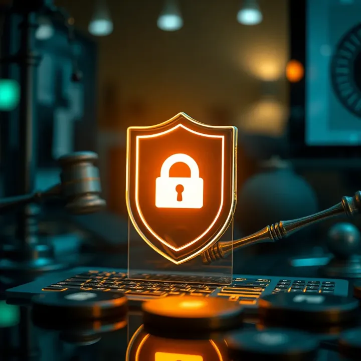 Secure Investment with Inverlion and Legal Framework Security shield symbol representing safe investment with legal compliance