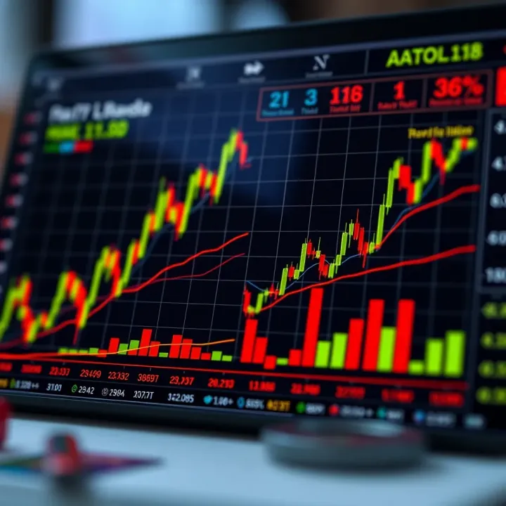Chart illustrating investment strategies and risk management in volatile financial markets