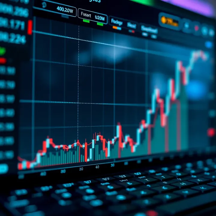 Graph depicting different financial assets available on IQ Option platform