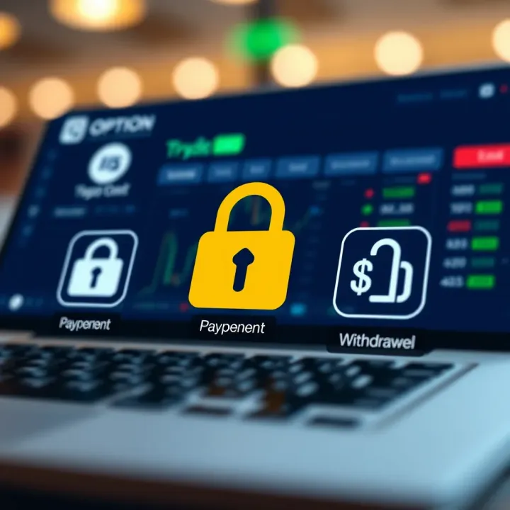 Trusted Payment Methods for Deposits and Withdrawals on IQ Option Secure payment methods icons representing deposit and withdrawal options on IQ Option