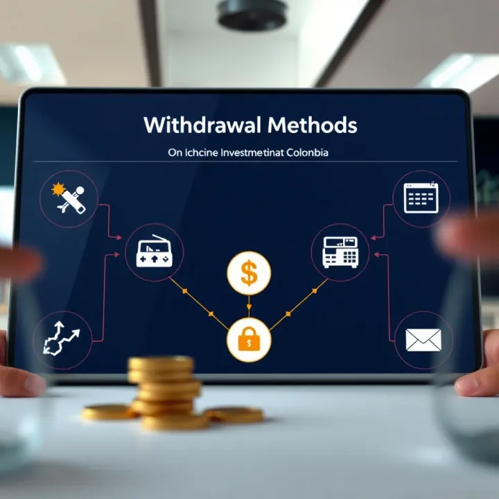 Illustration showing various withdrawal methods available on an online investment platform