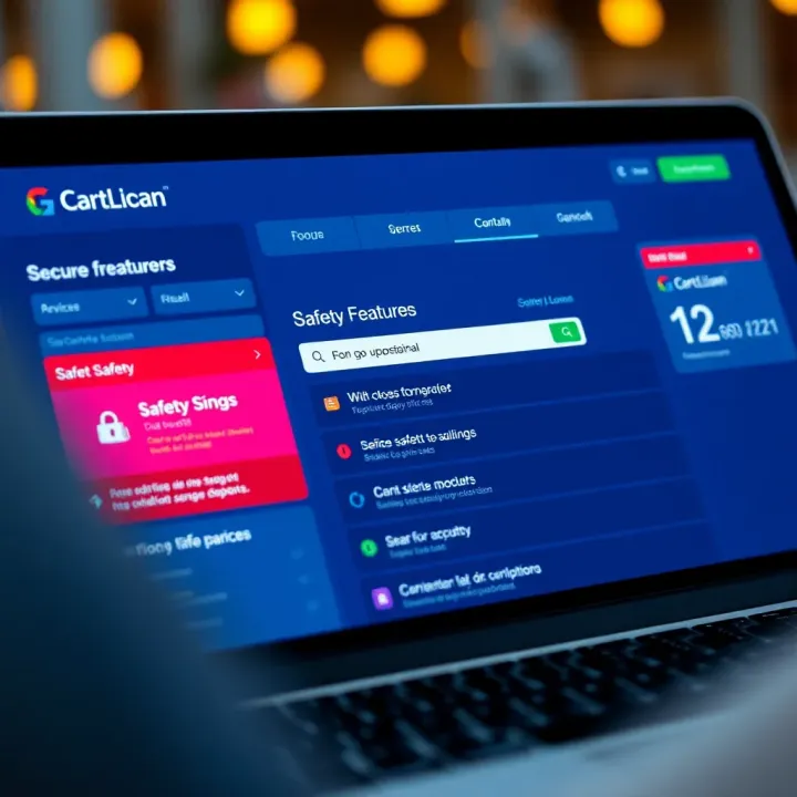 Secure online loan comparison platform interface with safety features highlighted