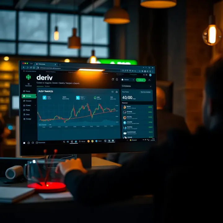 Overview of account management options on deriv.com dashboard