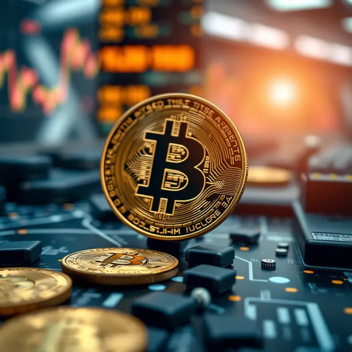 Visualization of blockchain technology and market trends affecting cryptocurrency investment