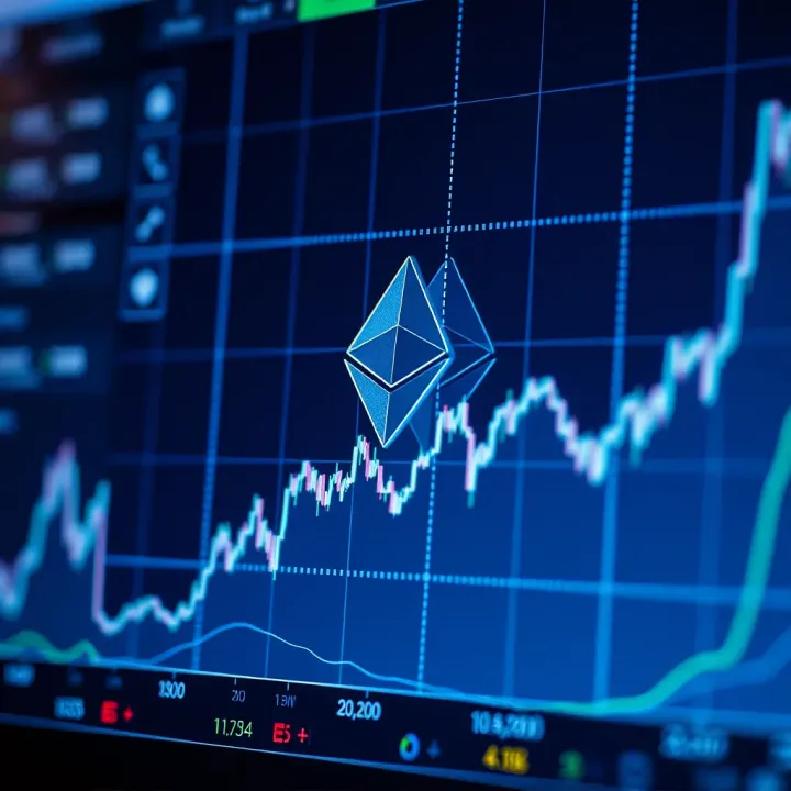 Graph showing Ethereum price trends in Colombia's digital currency market