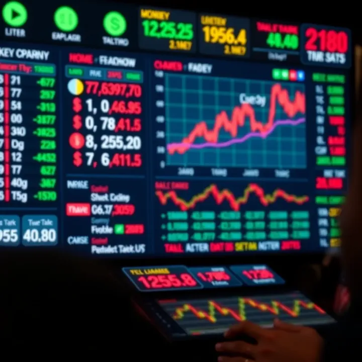 Dashboard displaying real-time exchange rates and key factors affecting currency valuation
