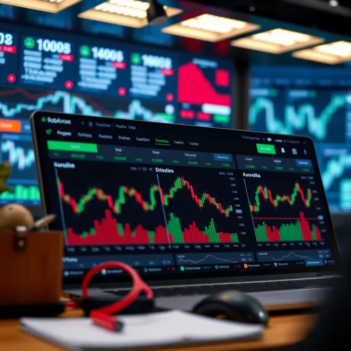 Dashboard interface showing RoboForex member area with trading tools and account overview
