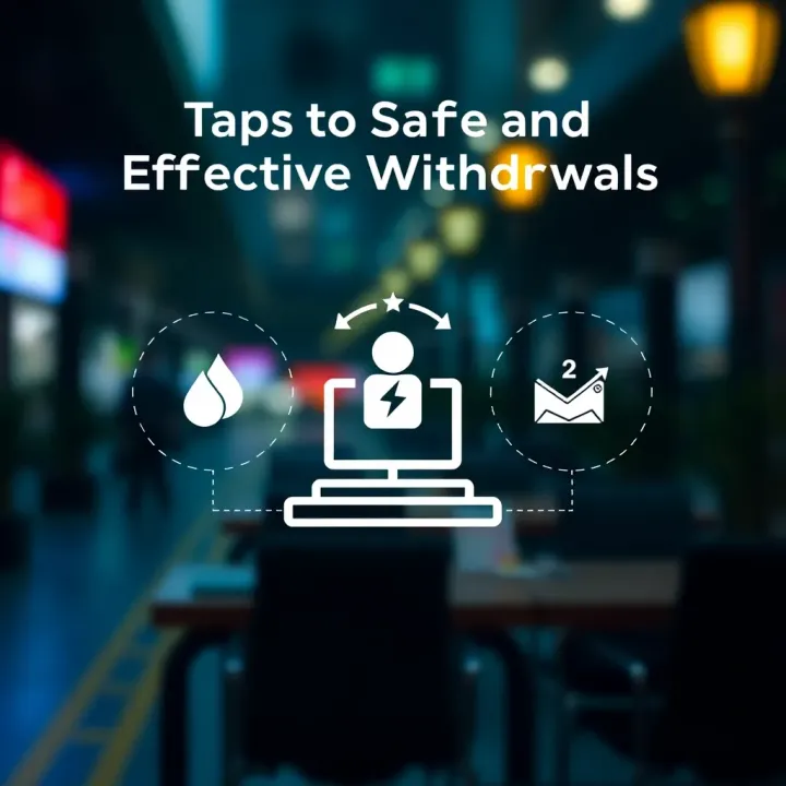 Graphic depicting secure and efficient fund withdrawal practices for users in Colombia