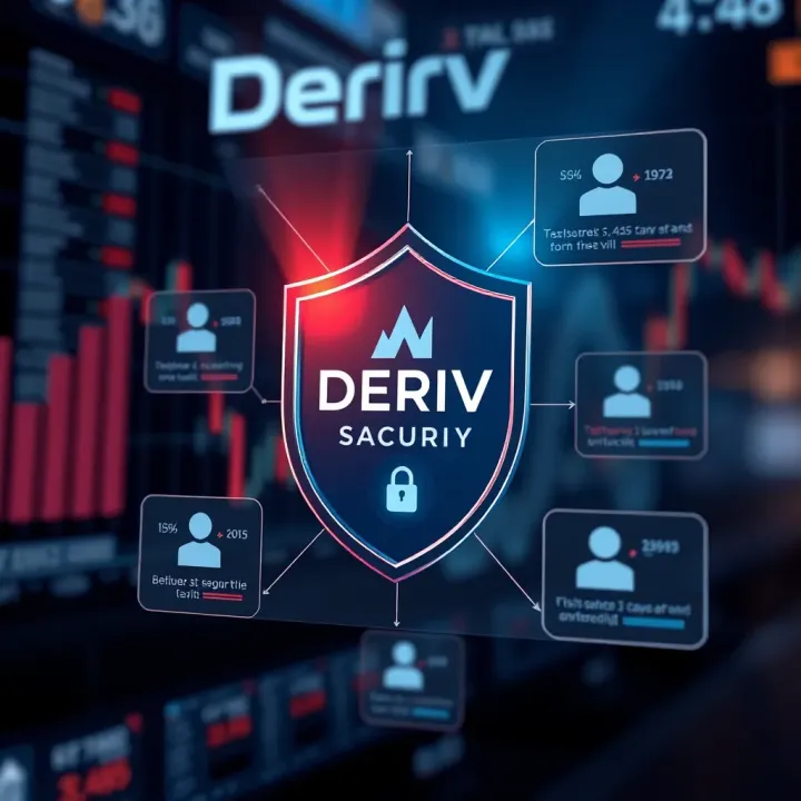 Illustration of secure trading with regulatory shield and user reviews
