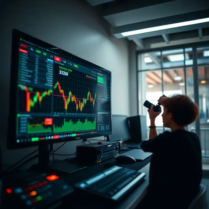 High-performance computer setup with stable internet connection and powerful processor for trading