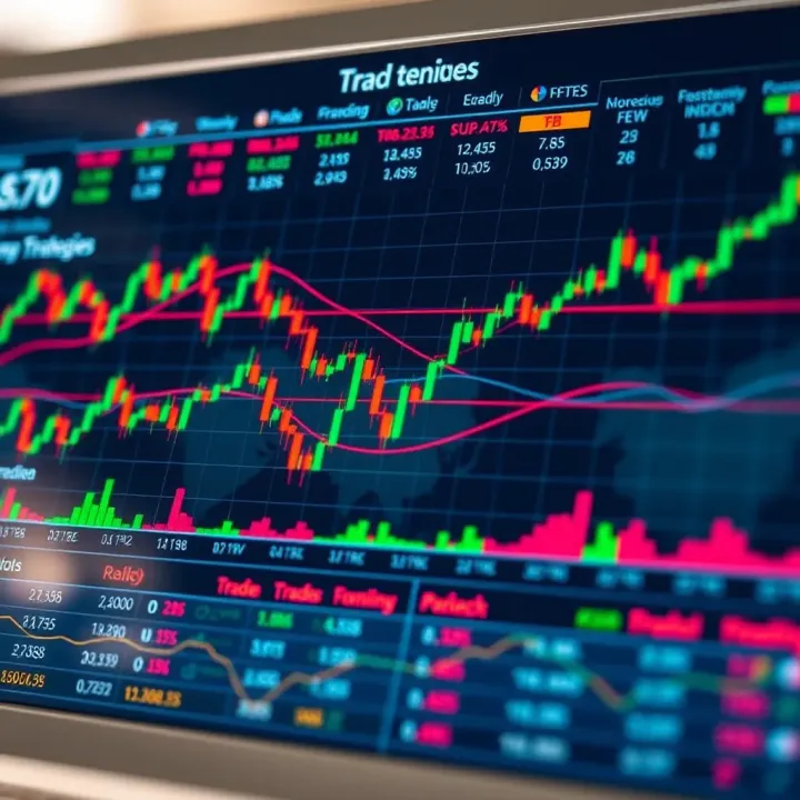 Chart showing diverse index trading strategies and risk management techniques
