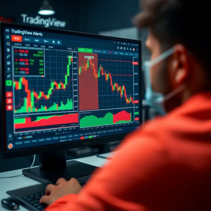 Customizable alerts and technical analysis tools on TradingView interface