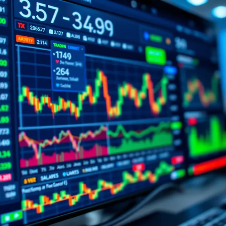 Dashboard view of tradingview.deriv.com showing various financial charts and market indicators