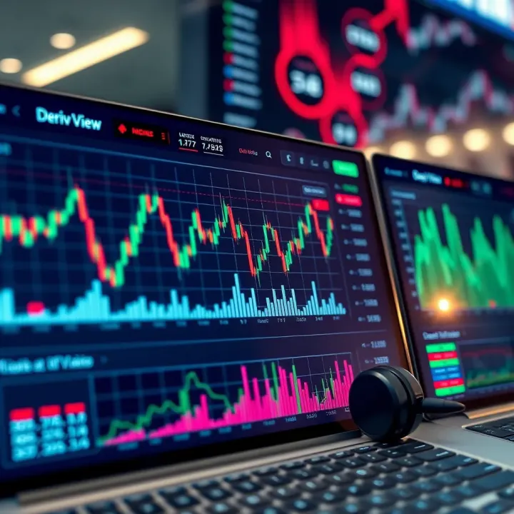 Interactive data dashboard showing charts and graphs for financial analysis in a digital interface