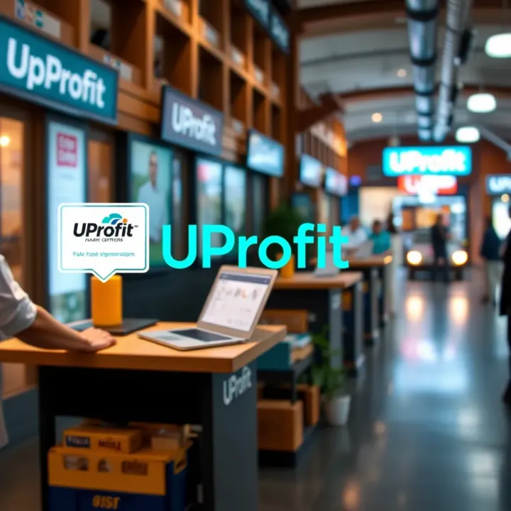 Illustration showing integration of UProfit with local payment gateways to support business transactions in Colombia