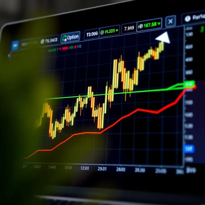 Graph showing upward trend indicating successful trading strategies on a financial platform