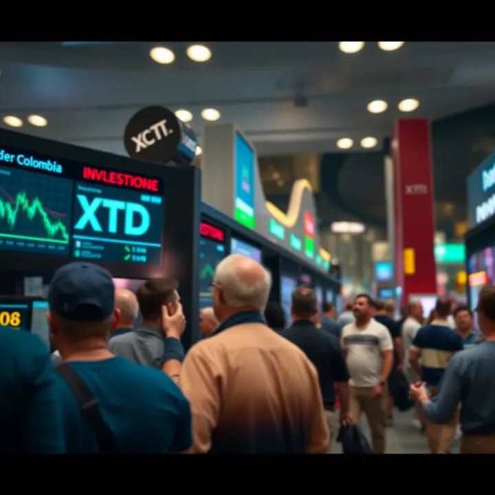 Secure digital interface for investors accessing regulated financial markets via XTB in Colombia